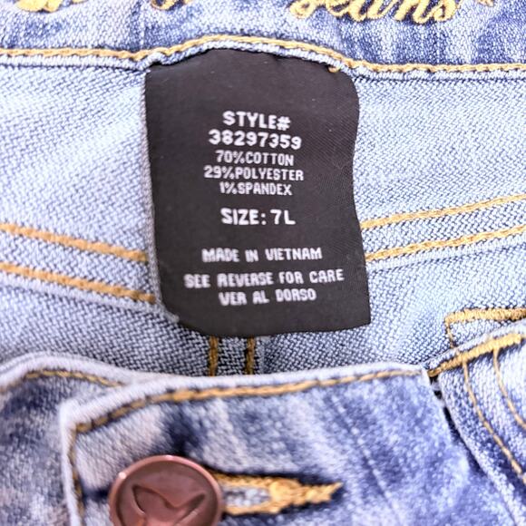 Vintage Low Rise Wet Seal Flare Jeans size 7 long - Picture 3 of 3